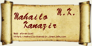 Mahailo Kanazir vizit kartica